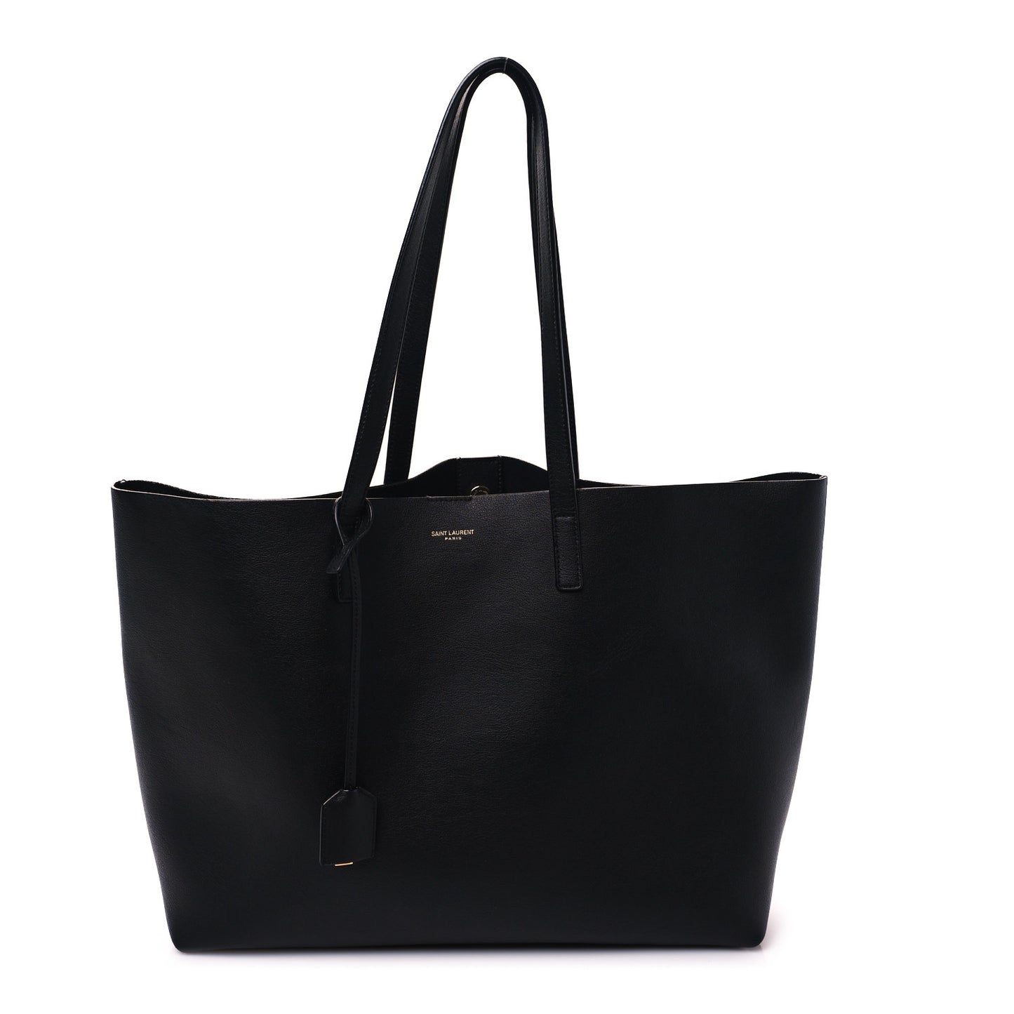 Calfskin Large Shopping Tote Black