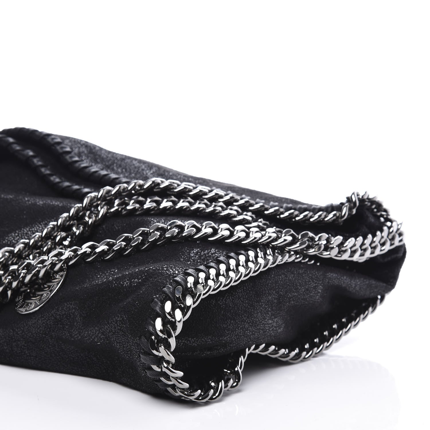 Stella McCartney Shaggy Deer Falabella Fold Over Tote Black 6 of 9
