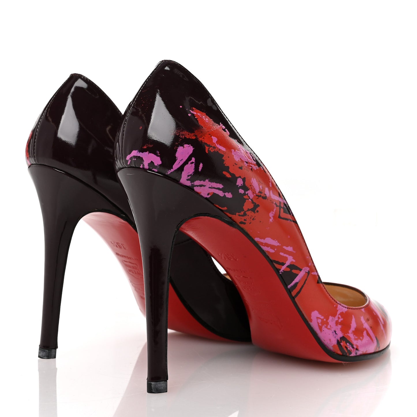 Patent Painted Clichy 100 Pumps 38.5 Burgundy