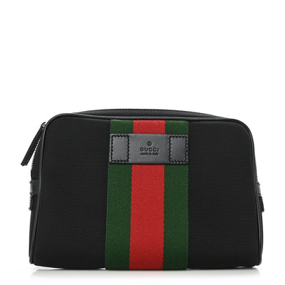 Gucci Canvas Web Slim Belt Bag Black 1 of 10