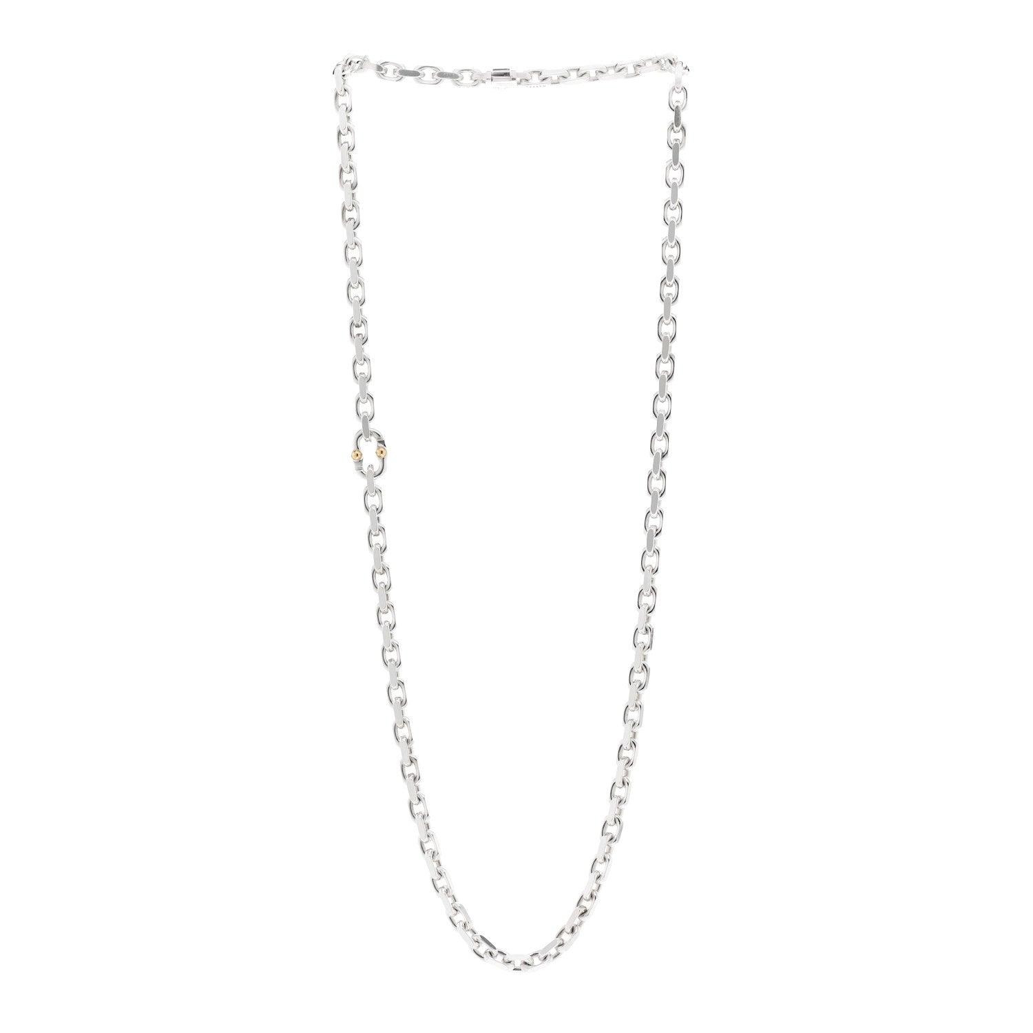 Tiffany Sterling Silver 18K Yellow Gold Makers Chain Necklace 24" 3 of 4