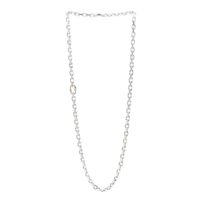 Tiffany Sterling Silver 18K Yellow Gold Makers Chain Necklace 24" 3 of 4