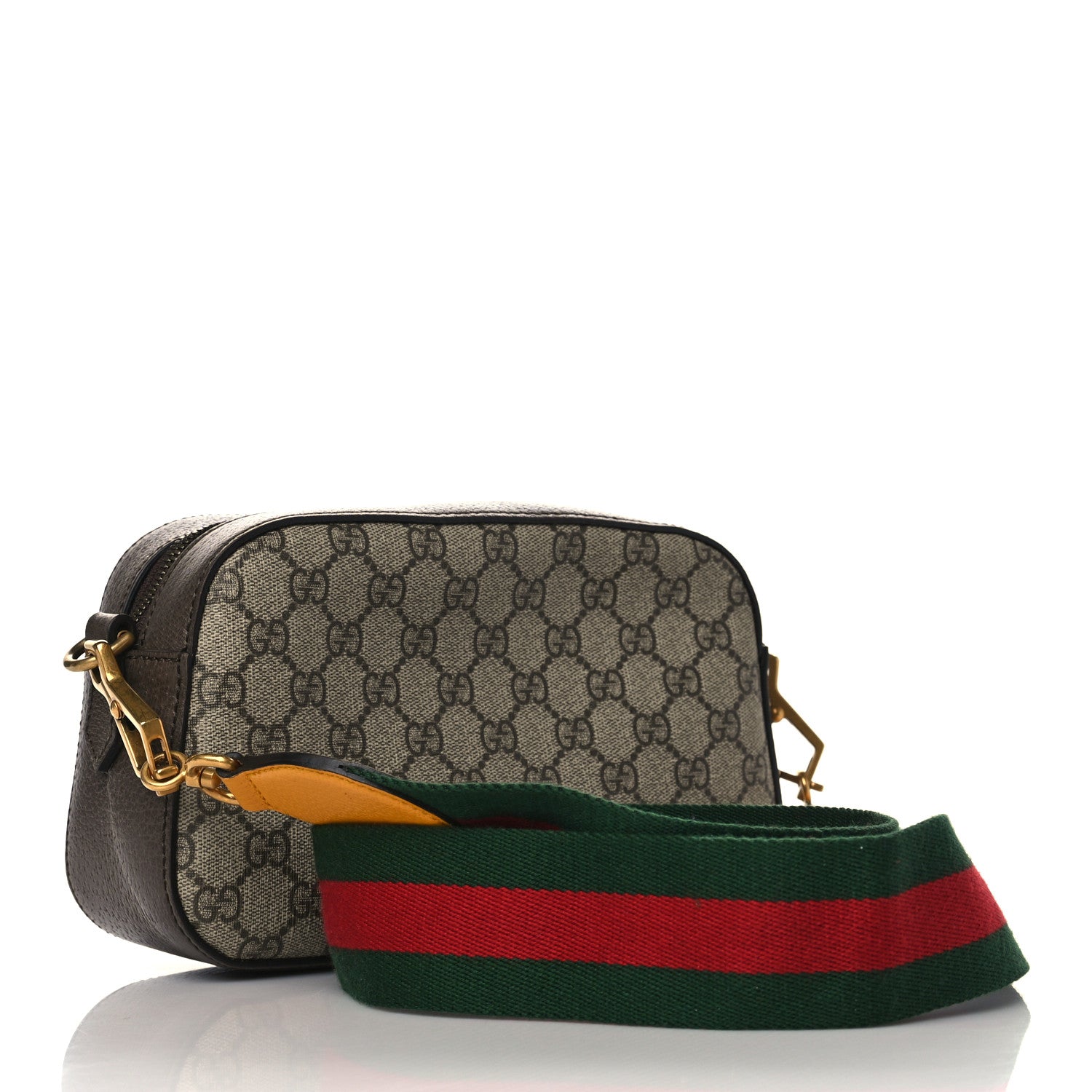Gucci GG Supreme Monogram Web Neo Vintage Shoulder Bag Beige New Acero Crop 3 of 10