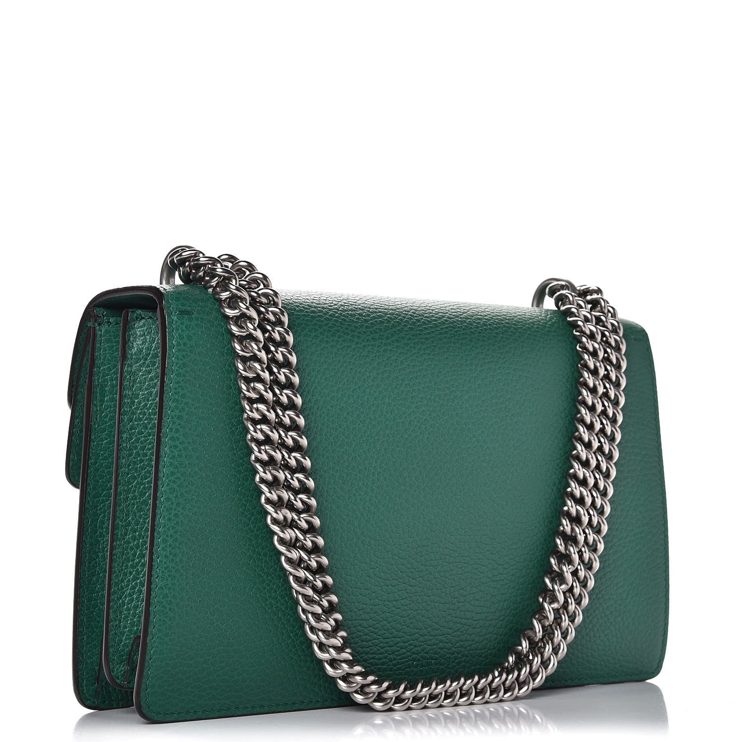 Gucci Pebbled Calfskin Small Dionysus Shoulder Bag Emerald 3 of 7