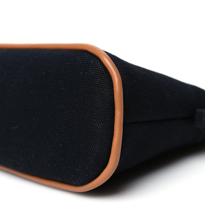 Hermes Cotton Canvas Mini Bolide Travel Cosmetic Pouch Black 9 of 10