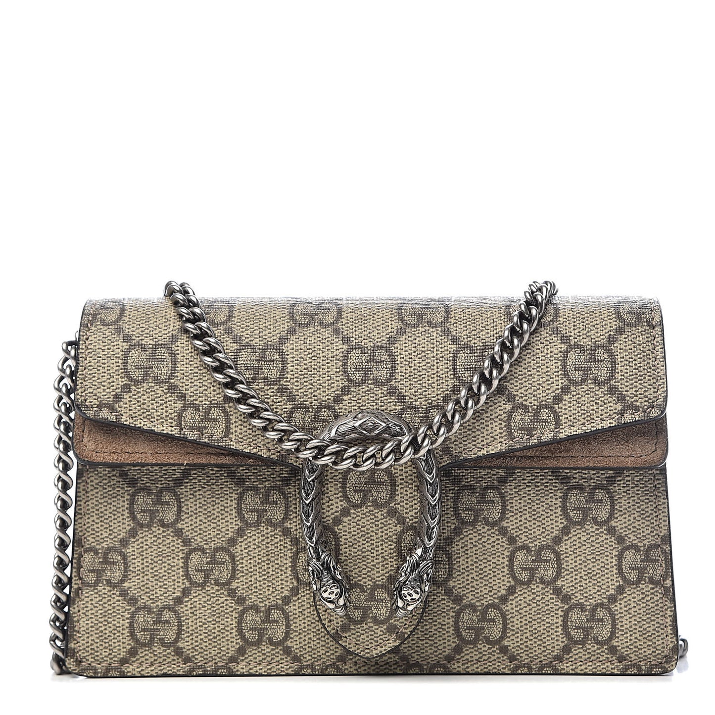 GG Supreme Monogram Super Mini Dionysus Shoulder Bag Taupe