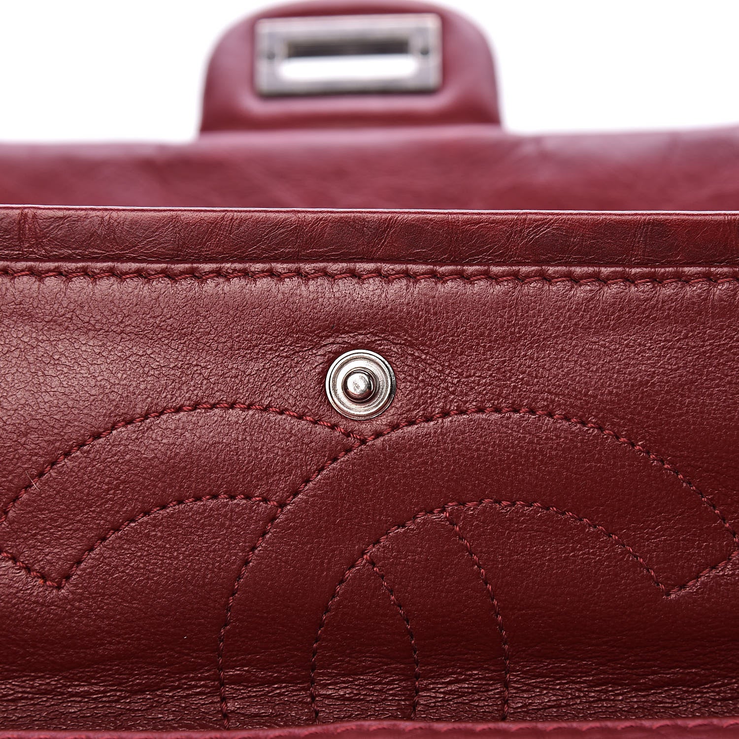 Chanel Aged Calfskin Quilted 2.55 Reissue 226 Flap Red 8 of 15