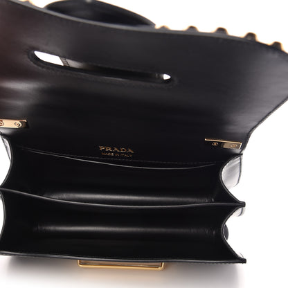 Prada City Calf Studded Sidonie Shoulder Bag Black 5 of 8