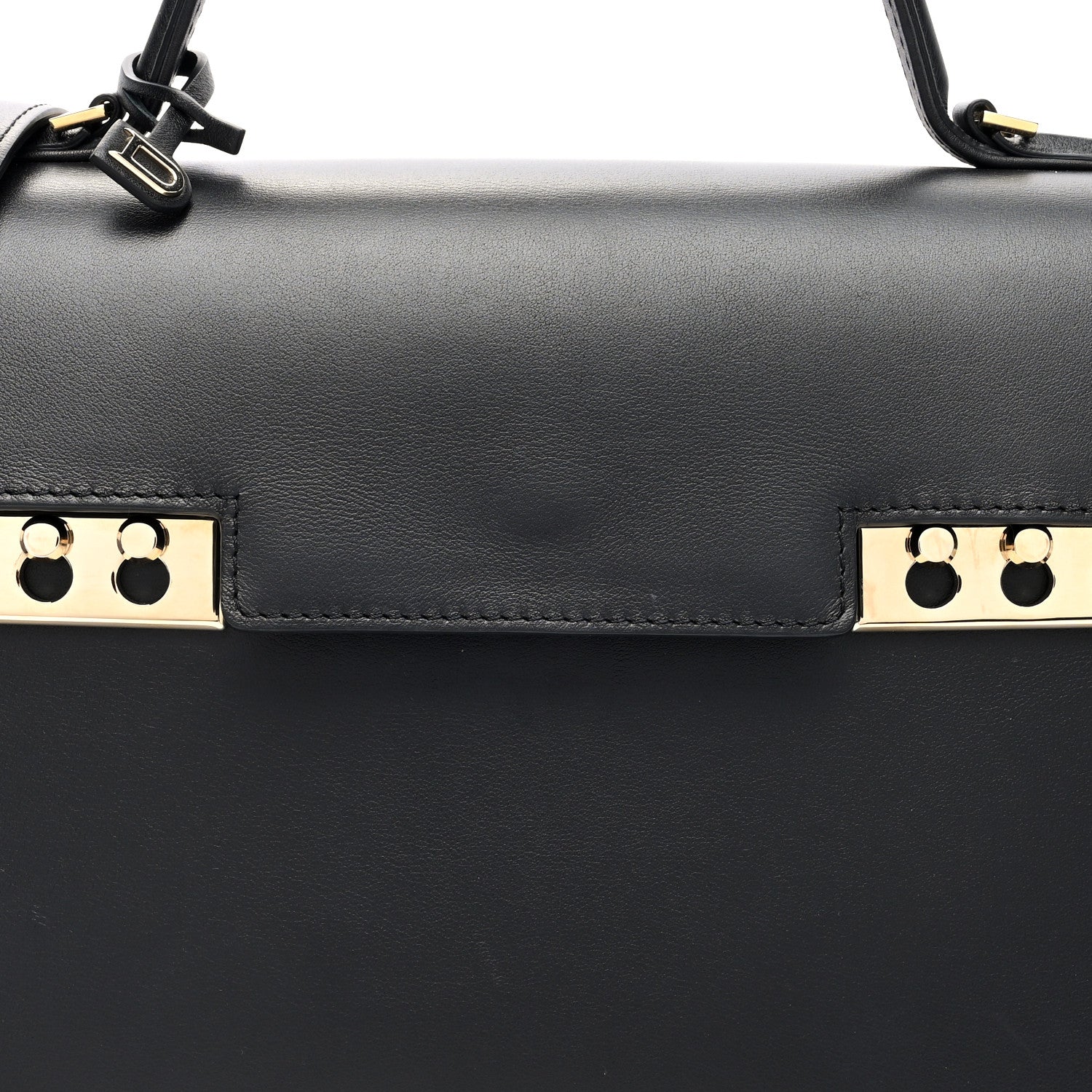 Delvaux Calfskin MM Tempete Satchel Black 8 of 10