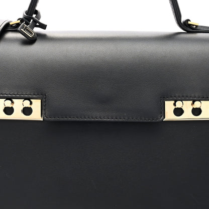 Delvaux Calfskin MM Tempete Satchel Black 8 of 10