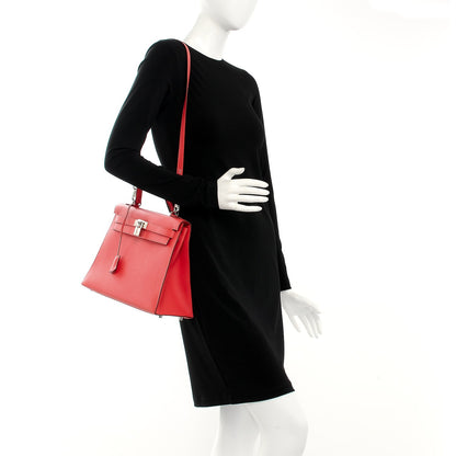 Hermes Epsom Kelly Sellier 32 Rose Jaipur 2 of 33