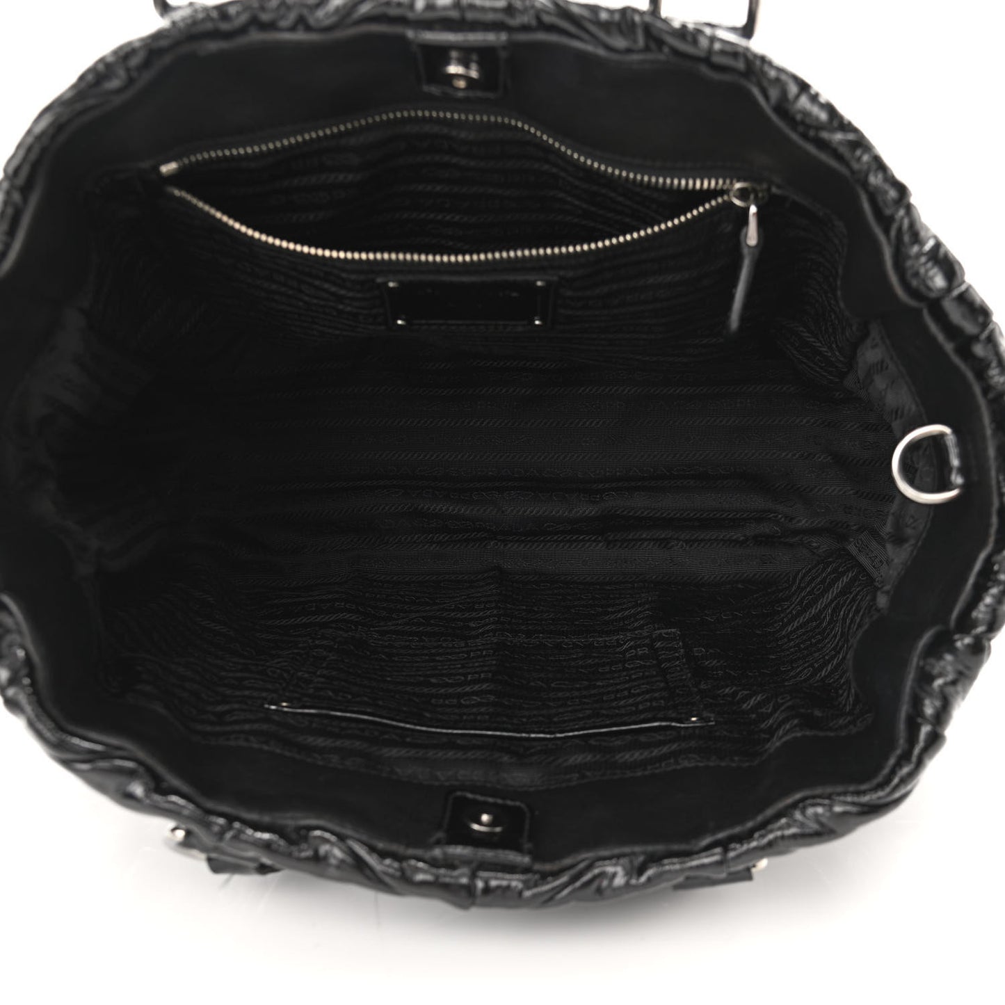 Vernice Chevron Tote Black