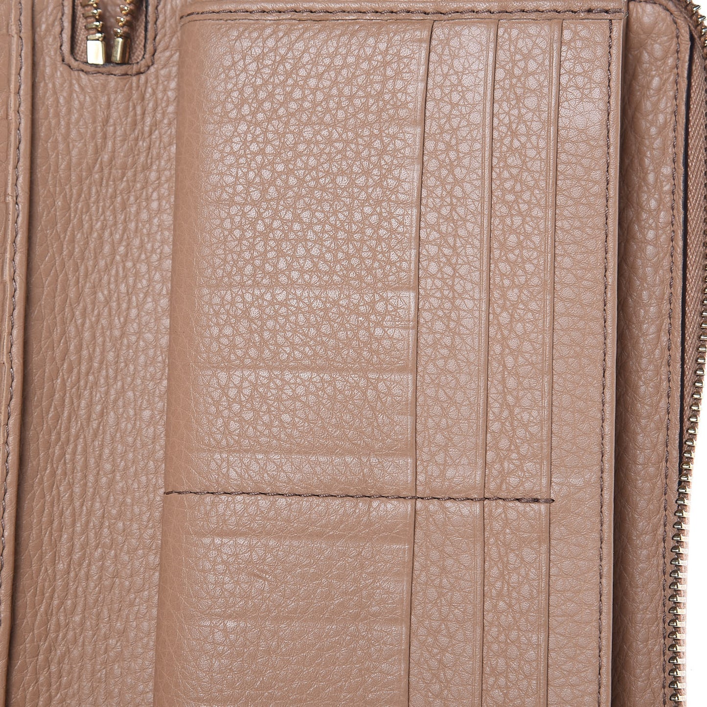 Calfskin Soho Zip Around Wallet Camelia