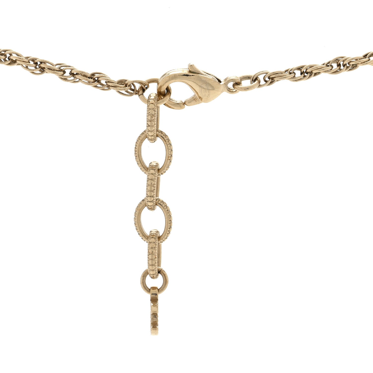 Chanel Pearl CC Round Pendant Necklace Gold 4 of 4