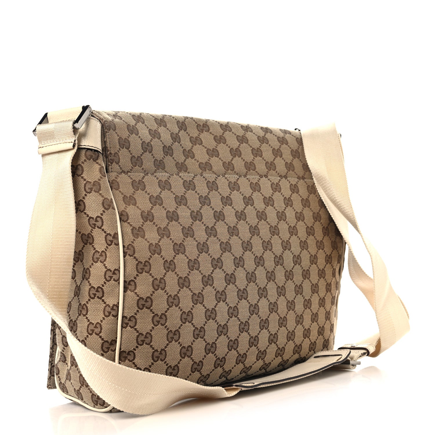 Gucci GG Monogram Medium Flap Messenger Bag Beige 3 of 11