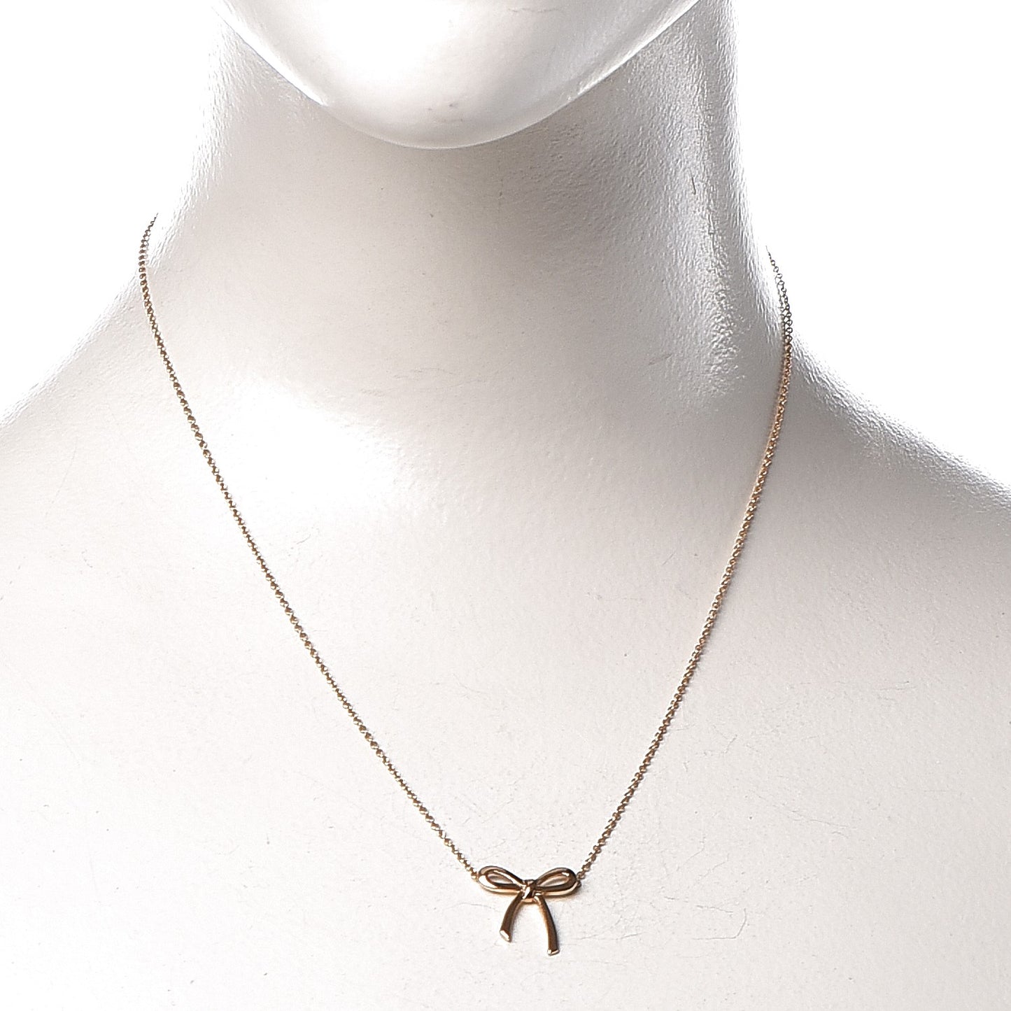 18K Rose Gold Mini Bow Pendant Necklace