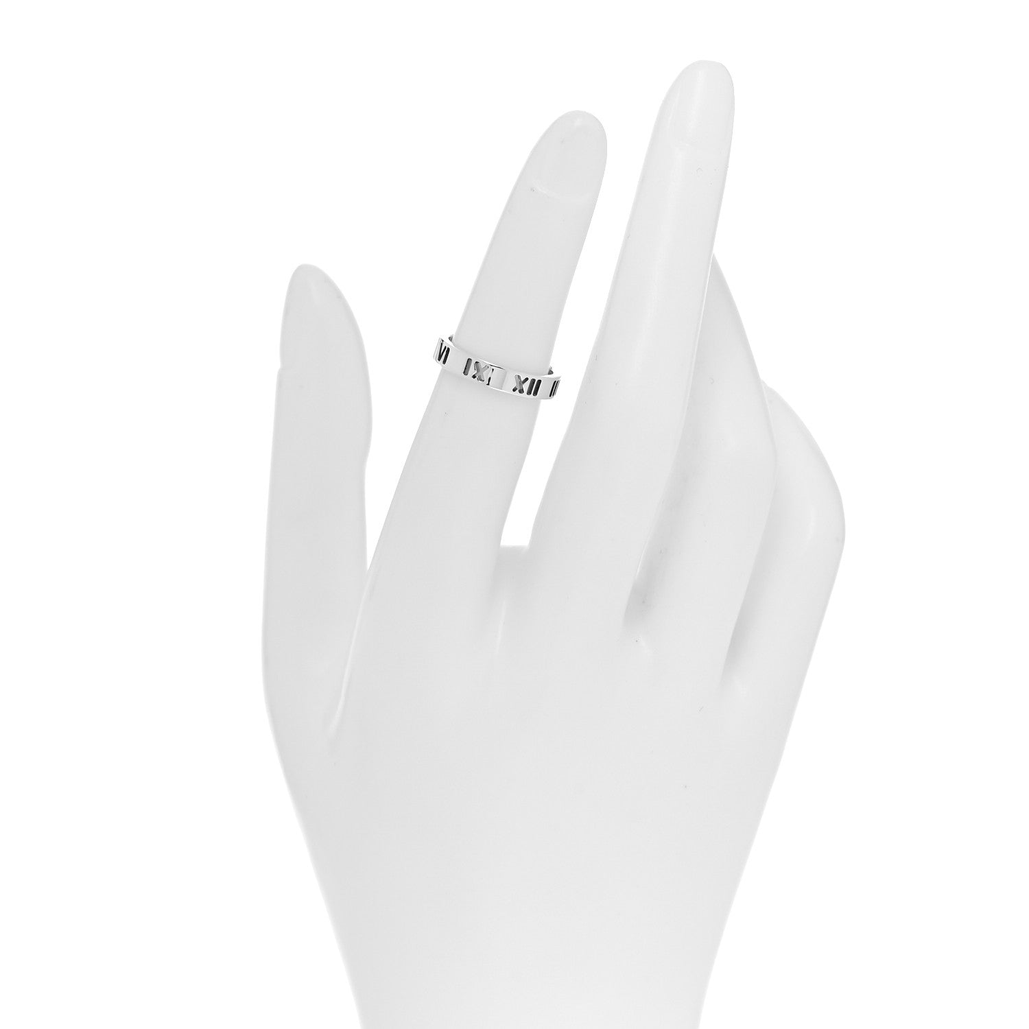 Tiffany Sterling Silver Narrow Atlas Pierced Ring 49 4.75 2 of 6