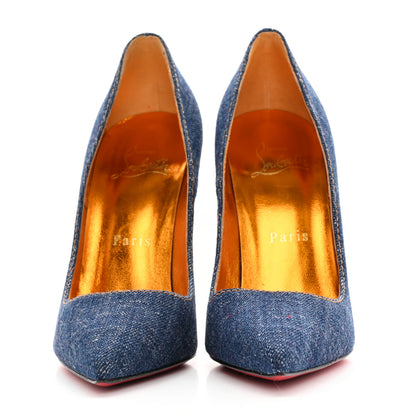 Christian Louboutin Denim Jazz Calf So Kate 120 Pumps 36 Blue 2 of 14
