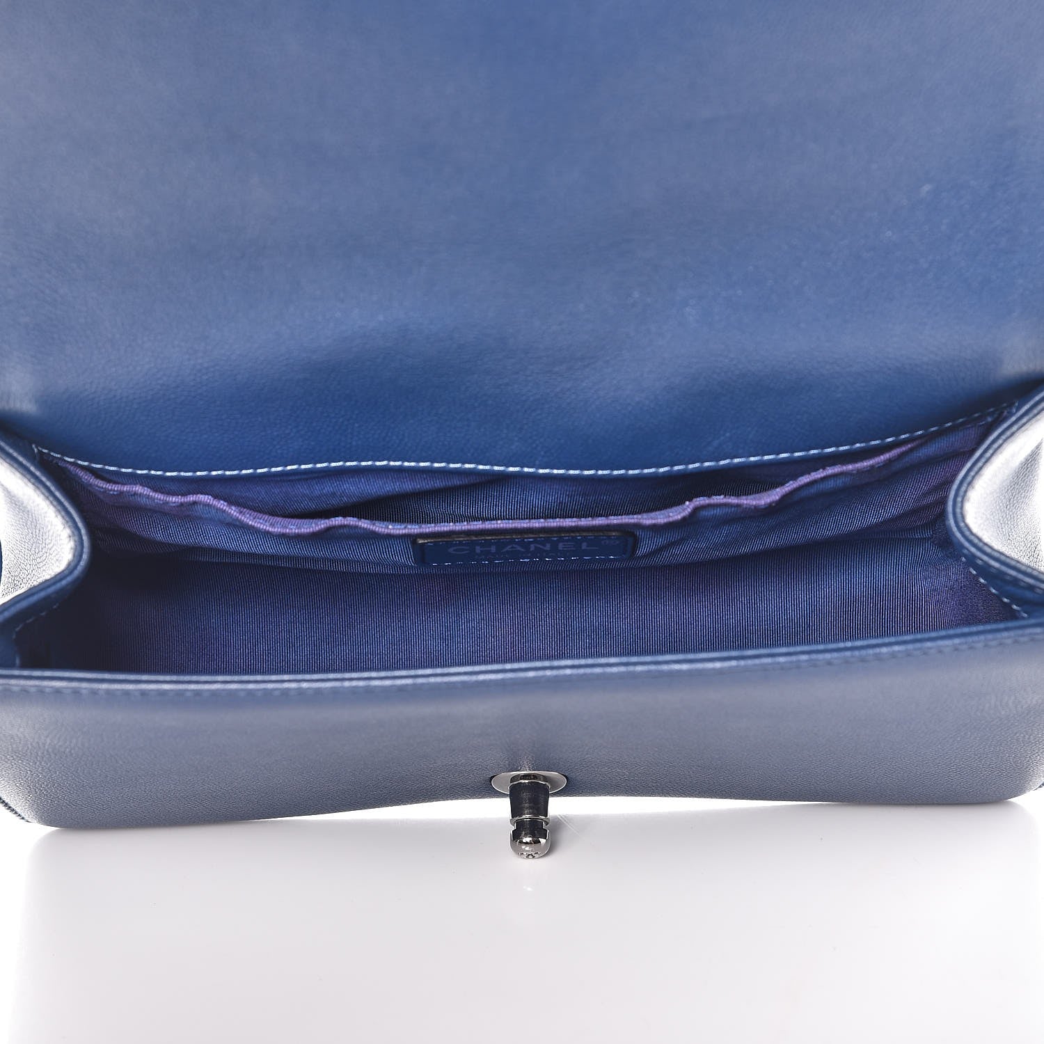 Chanel Caviar Quilted Medium Boy Flap Dark Blue 5 of 11
