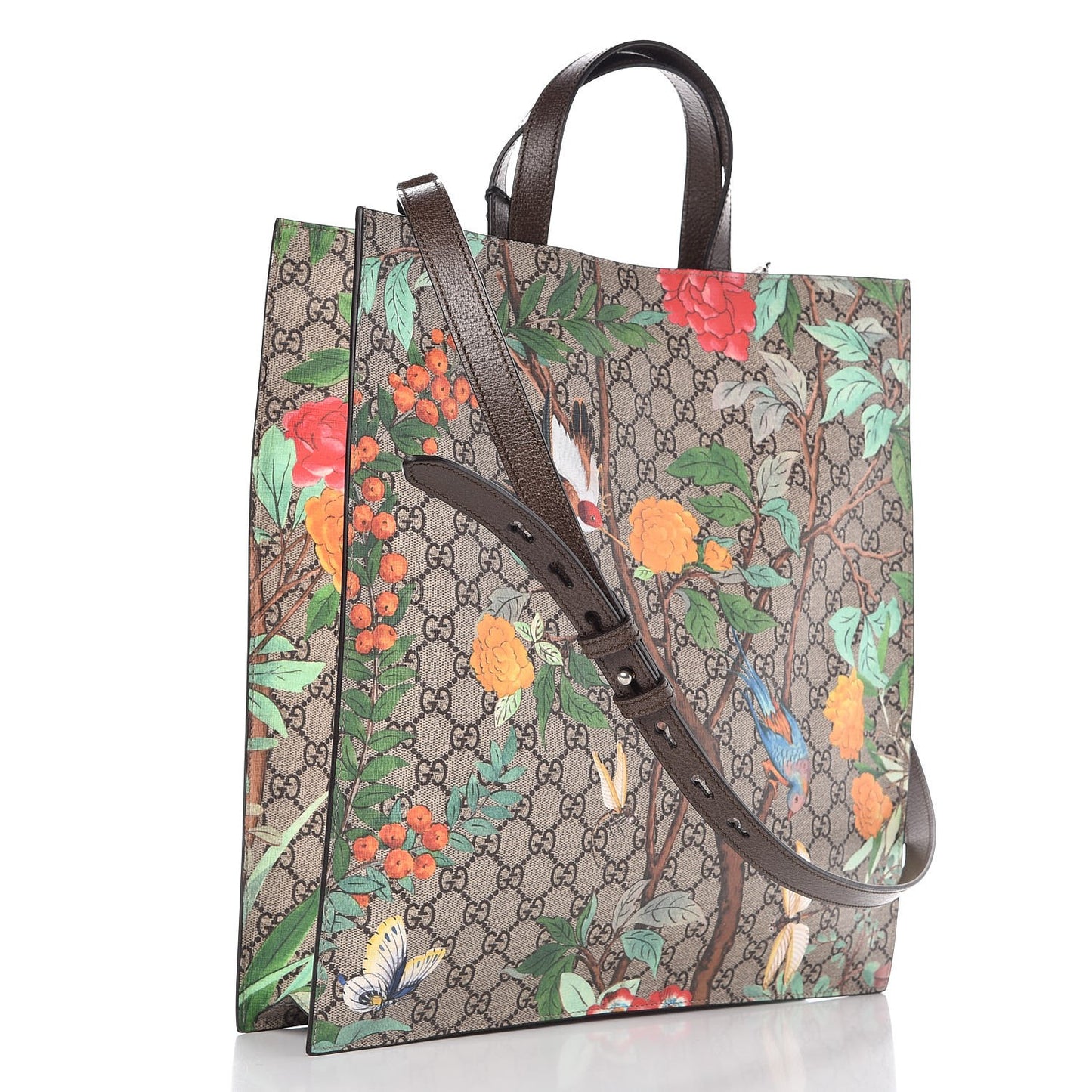 Soft GG Supreme Monogram Tian Vertical Tote Beige Multicolor New Acero