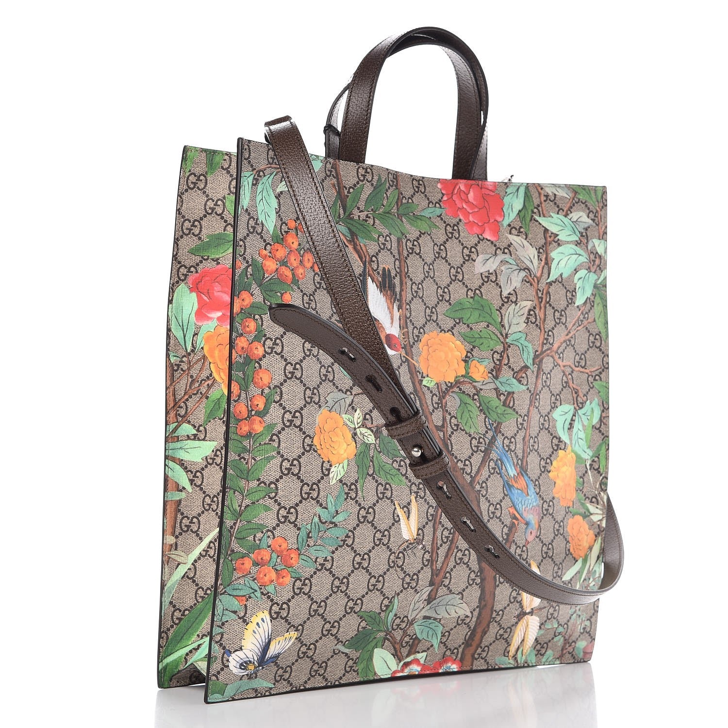 Gucci Soft GG Supreme Monogram Tian Vertical Tote Beige Multicolor New Acero 4 of 9