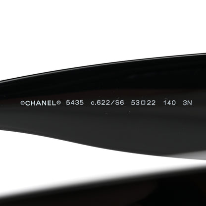 Chanel Acetate Rectangle Sunglasses 5435 Black 5 of 8