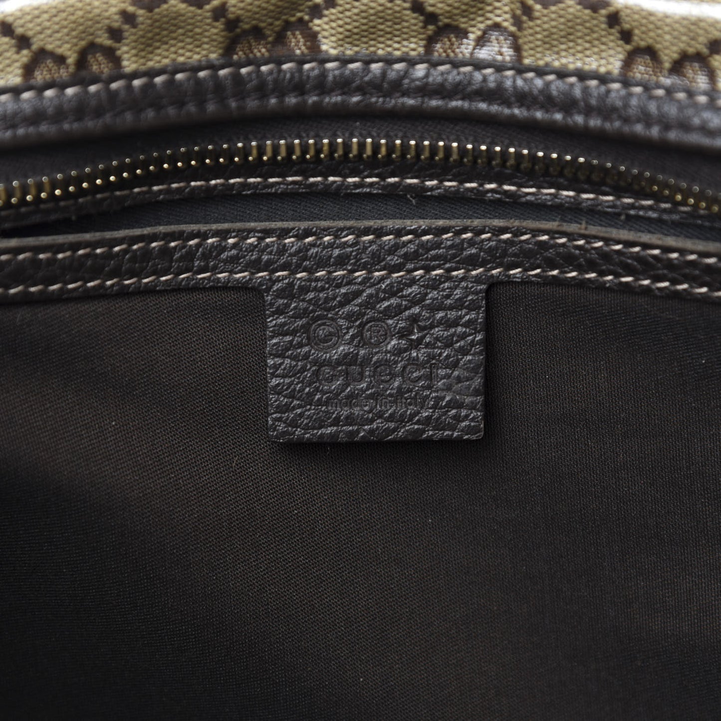 Crystal Monogram Medium Joy Boston Dark Brown