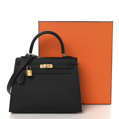 Hermes Epsom Kelly Sellier 25 Black 13 of 13