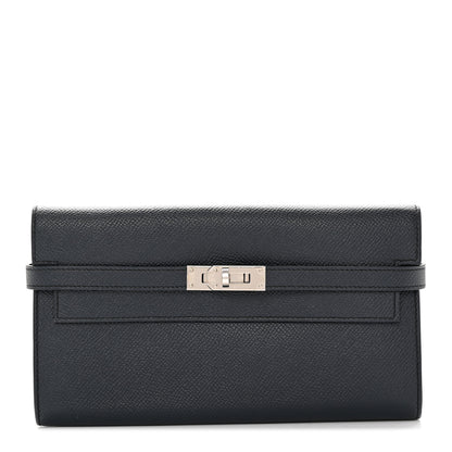 Hermes Epsom Kelly Longue Wallet Blue Indigo 1 of 10