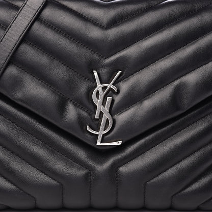 Saint Laurent Calfskin Y Quilted Monogram Medium Loulou Chain Satchel Black 15 of 16