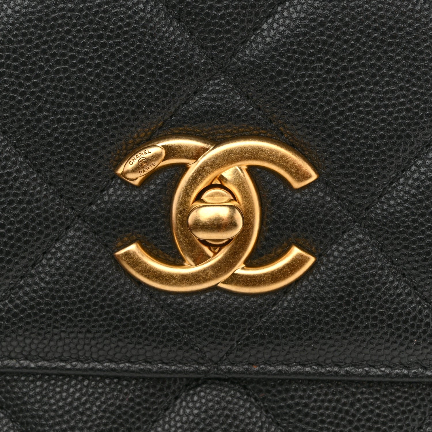 Chanel Caviar Quilted Small Chain Frame Flap Black 11 of 13