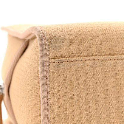 Chanel Canvas Deauville Bowling Bag Beige 16 of 18