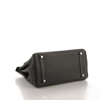 Hermes Taurillon Clemence Birkin 30 Black 6 of 28