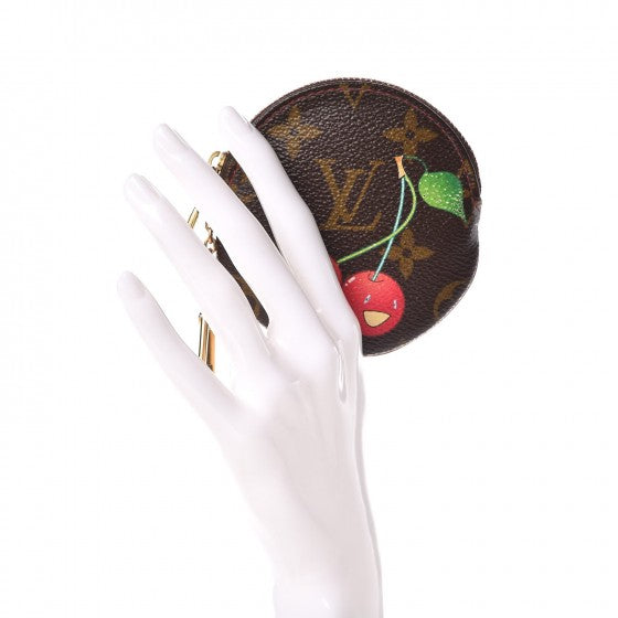 Monogram Cerises Round Coin Purse