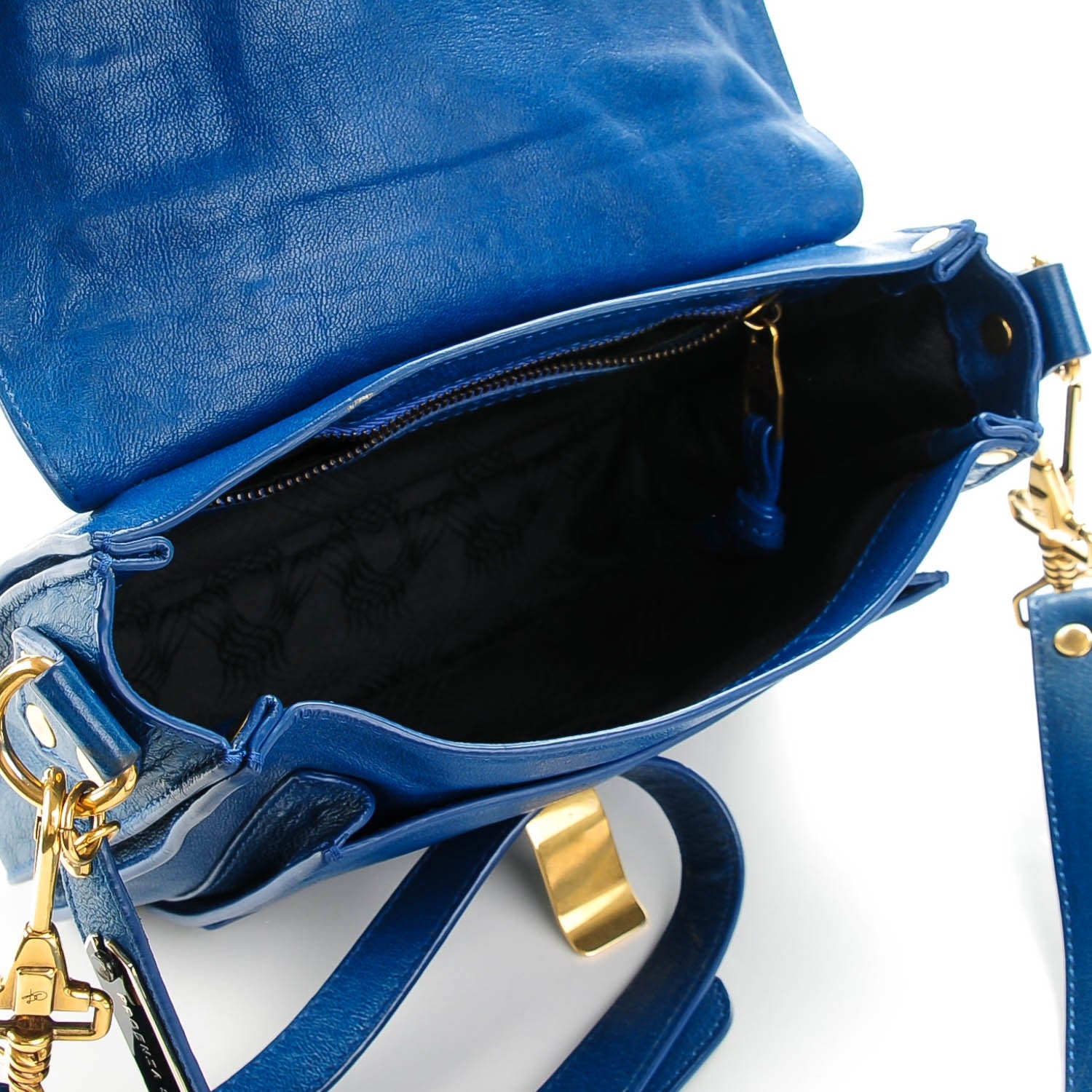 Proenza Schouler Lambskin PS1 Pouch Messenger Bag Peacock Blue 5 of 8