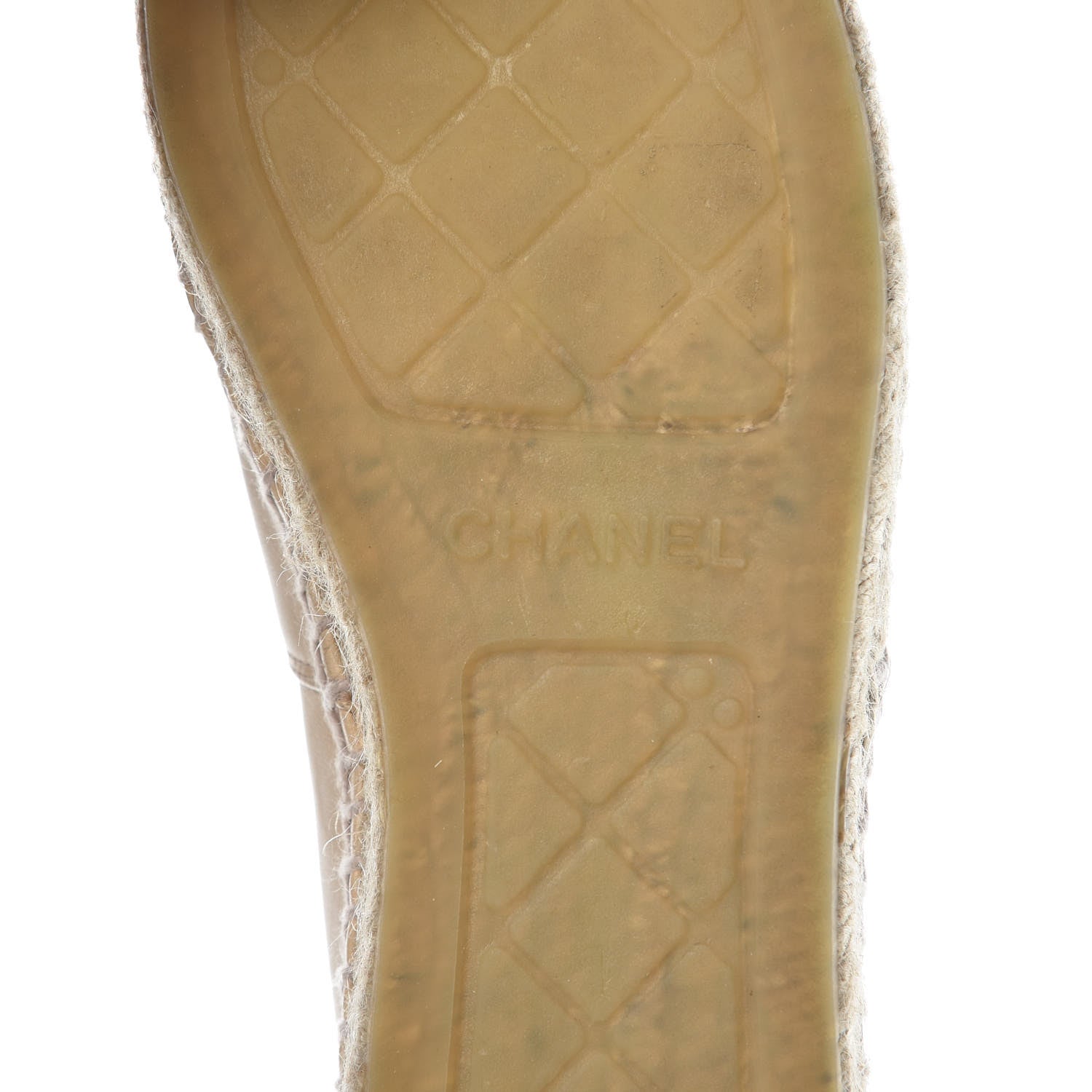 Chanel Lambskin CC Espadrilles 40 Beige Black 7 of 13
