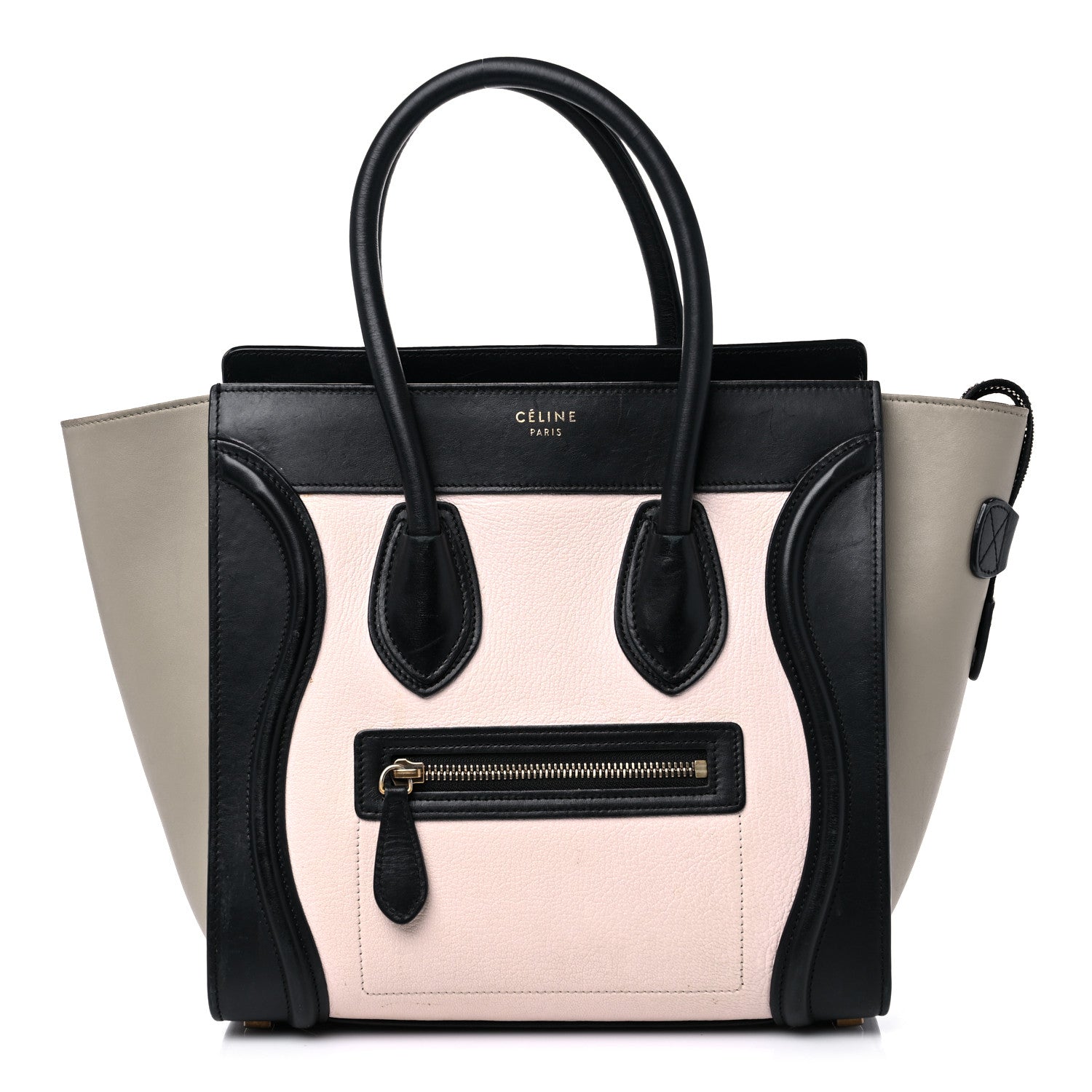 Celine Goatskin Smooth Calfskin Micro Tri-Color Luggage Olive 1 of 15