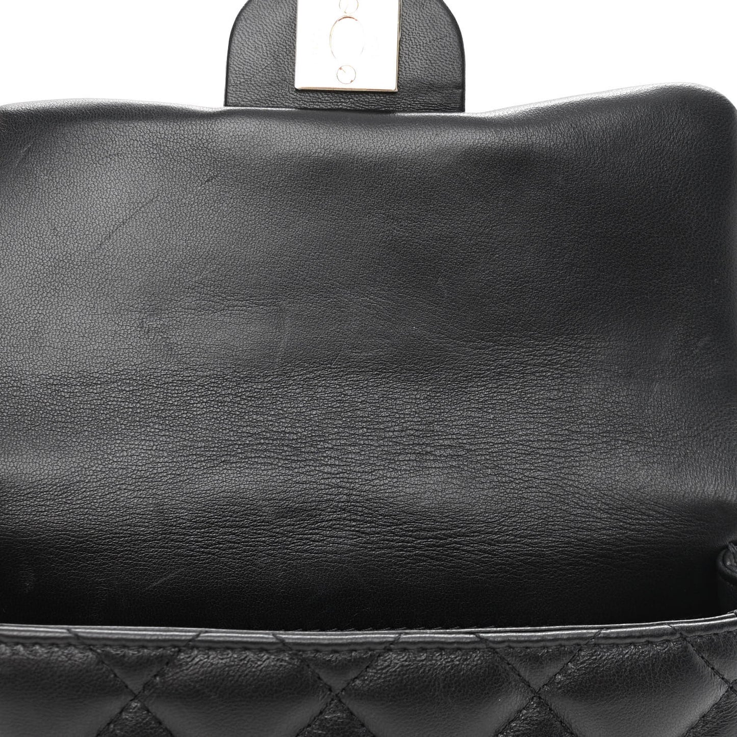 Lambskin Quilted Mini My Precious Flap Black