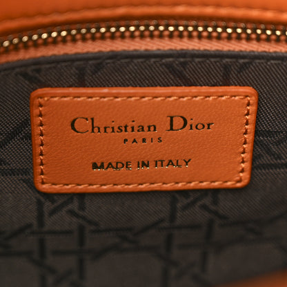 Christian Dior Lambskin Cannage Small Lucky Badges My Lady Dior Orange 6 of 15