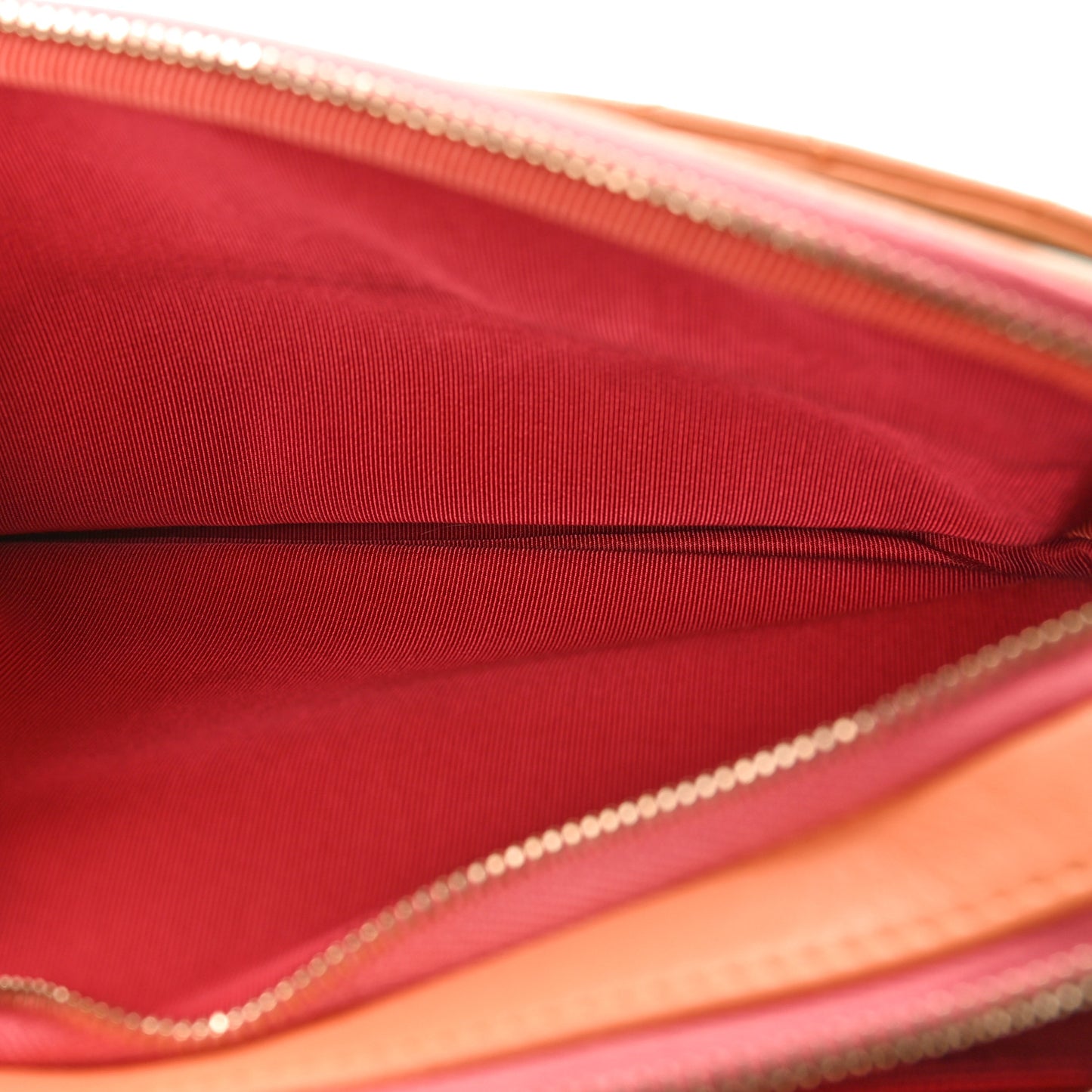 Goatskin Quilted Tri-Color In & Out Waist Bag Orange Green Pink