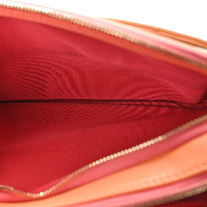 Chanel Goatskin Quilted Tri-Color In & Out Waist Bag Orange Green Pink 7 of 12