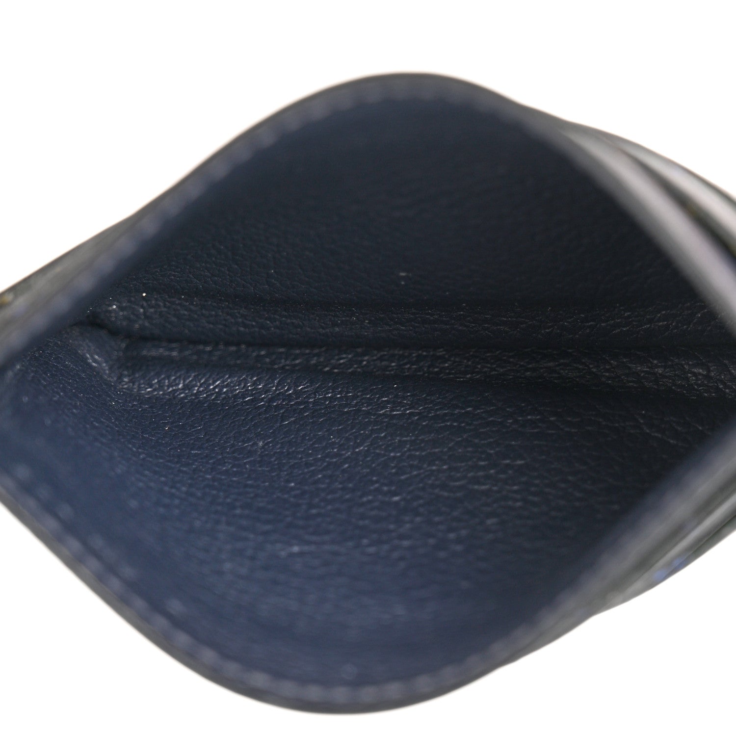 Hermes Evercolor Citizen Twill Card Case Bleu Nuit Vert Moyen Bleu Saphir 5 of 13
