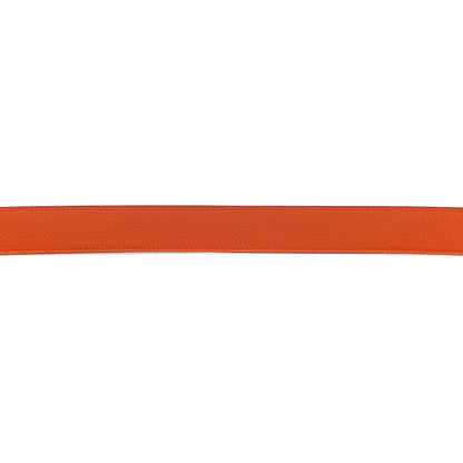 Hermes Box Togo 32mm H Belt 85 Black Orange 7 of 9