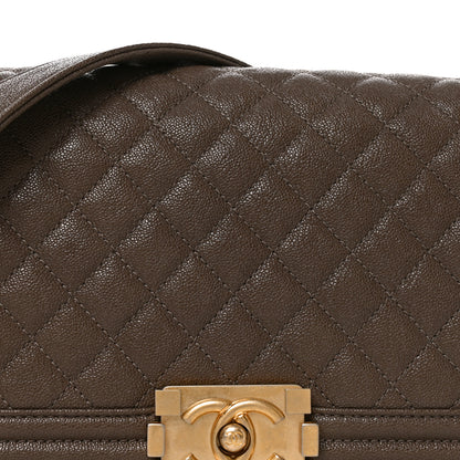 Chanel Caviar Quilted Medium Boy Flap Khaki 8 of 10