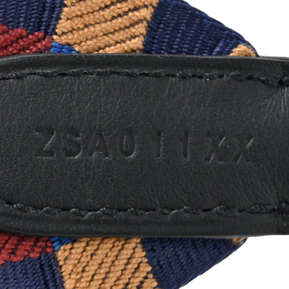 Hermes Toile Swift 50mm Maxi Quadrille Shoulder Strap Bleu Billard Biscuit Rouge H Black 5 of 5