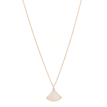 Bulgari 18K Rose Gold Diamond Mother of Pearl Divas' Dream Pendant Necklace 1 of 7