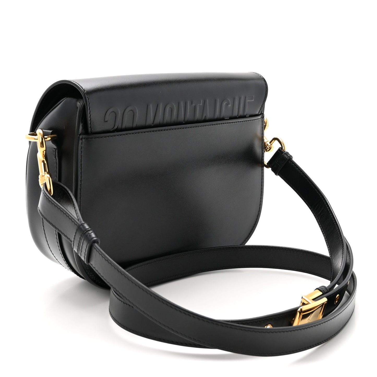 Box Calfskin Medium Bobby Flap Black