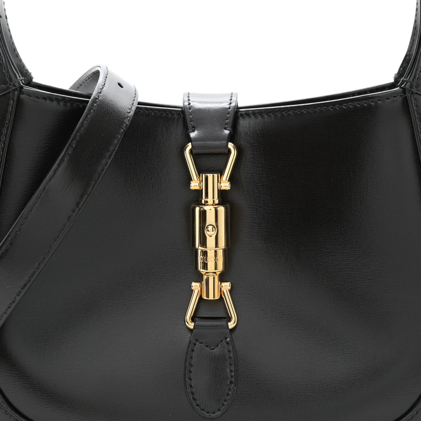 Boarded Dyana Lux Calfskin Small Jackie 1961 Hobo Black