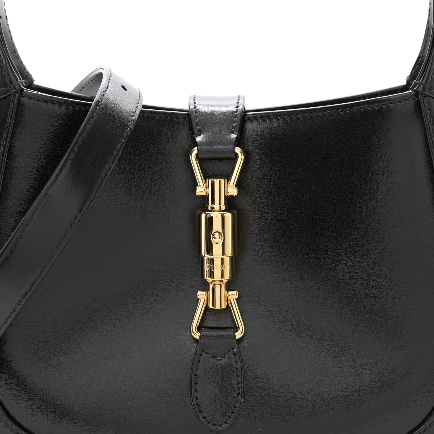 Gucci Boarded Dyana Lux Calfskin Small Jackie 1961 Hobo Black 7 of 9