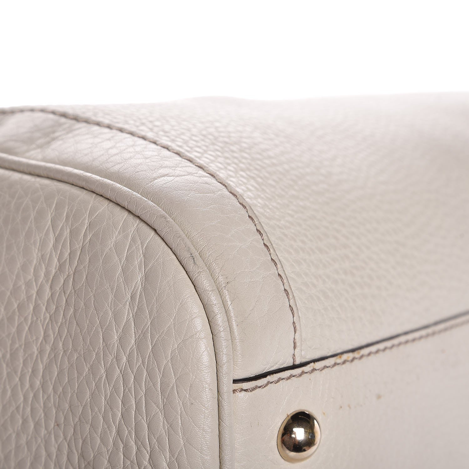 Gucci Pebbled Calfskin Medium Soho Boston Off White 12 of 21